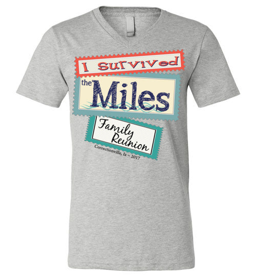Reunion Stamps. Adult. Unisex Vneck