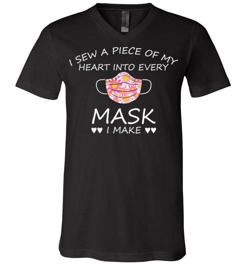 With Love. Canvas Unisex V-Neck T-Shirt