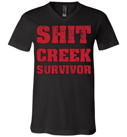 Shit Creek Red. Adult. Unisex Vneck