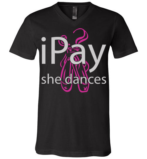 iPay she dances ballet. Adult. Unisex Vneck