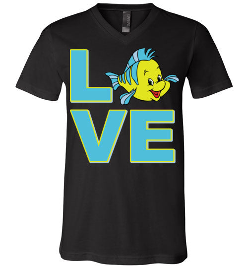 Love Flounder. Adult. Unisex Vneck