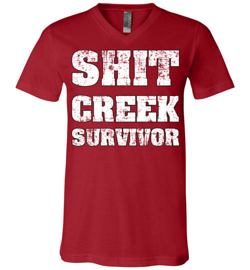 Shit Creek White. Adult. Unisex Vneck