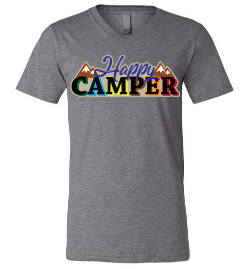 Happy Camper. Adult. Unisex Vneck