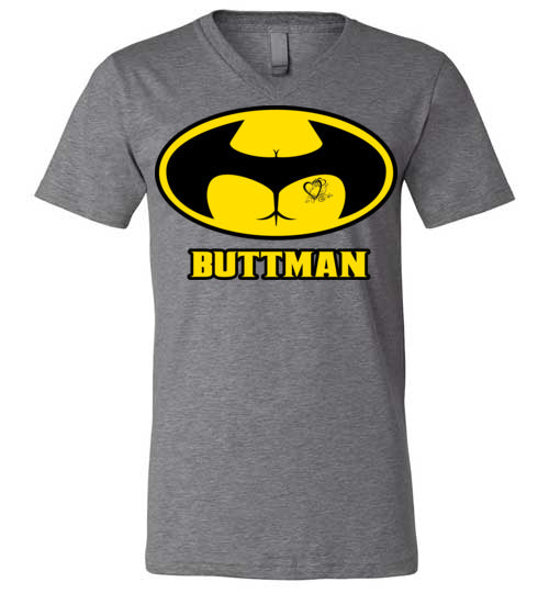 Buttman Heart. Adult. Unisex Vneck