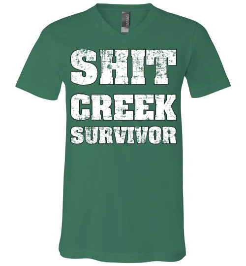 Shit Creek White. Adult. Unisex Vneck