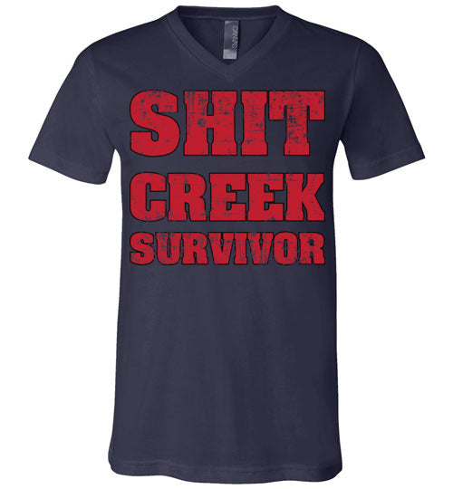 Shit Creek Red. Adult. Unisex Vneck