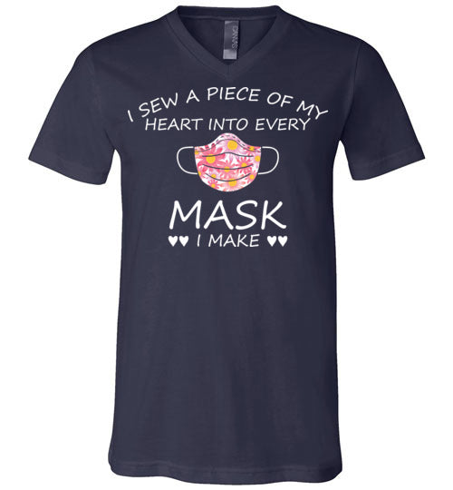 With Love. Canvas Unisex V-Neck T-Shirt