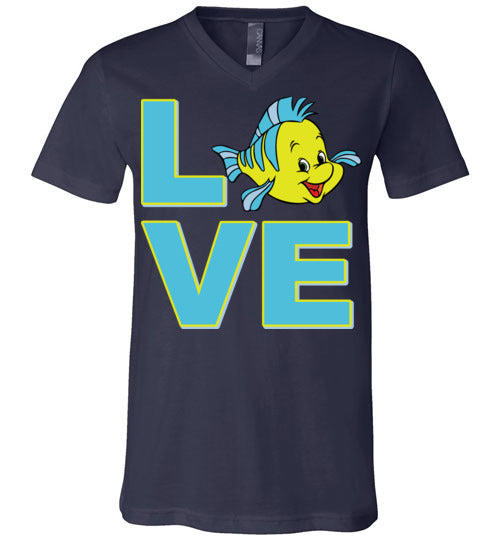Love Flounder. Adult. Unisex Vneck