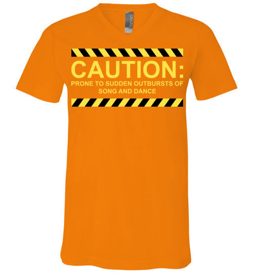 Caution, Song and Dance. Adult. Unisex Vneck