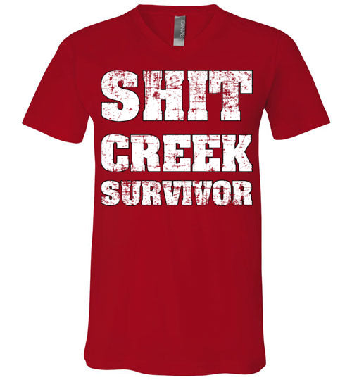 Shit Creek White. Adult. Unisex Vneck