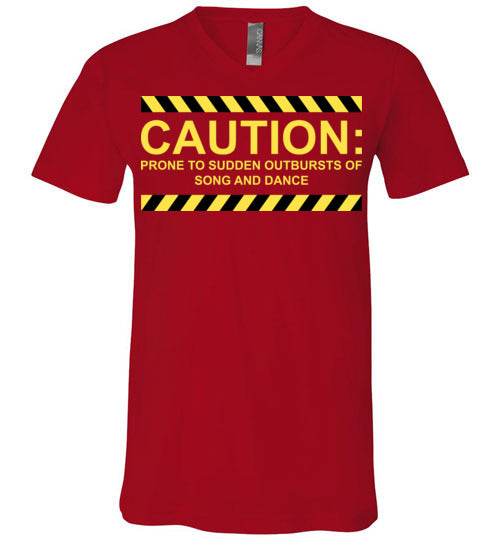 Caution, Song and Dance. Adult. Unisex Vneck
