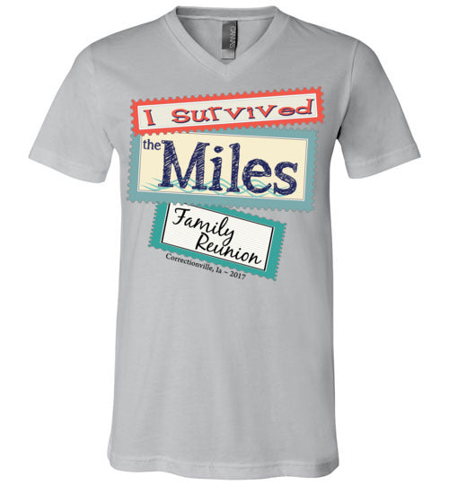 Reunion Stamps. Adult. Unisex Vneck