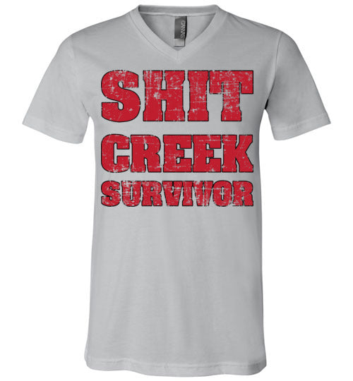 Shit Creek Red. Adult. Unisex Vneck