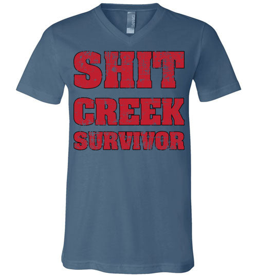 Shit Creek Red. Adult. Unisex Vneck