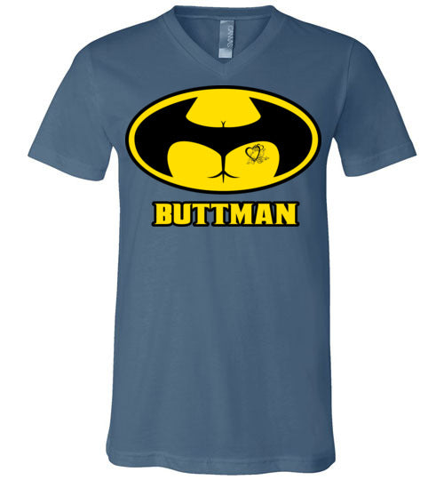 Buttman Heart. Adult. Unisex Vneck