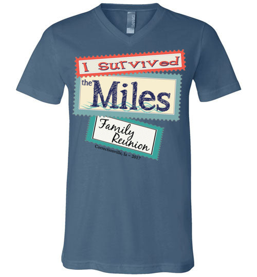 Reunion Stamps. Adult. Unisex Vneck