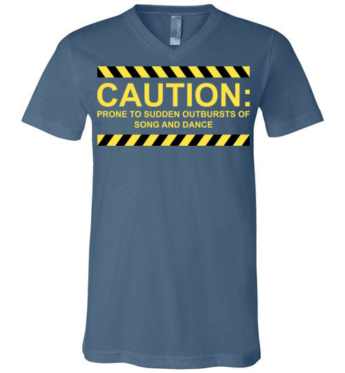 Caution, Song and Dance. Adult. Unisex Vneck