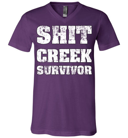 Shit Creek White. Adult. Unisex Vneck