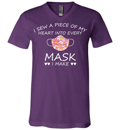 With Love. Canvas Unisex V-Neck T-Shirt