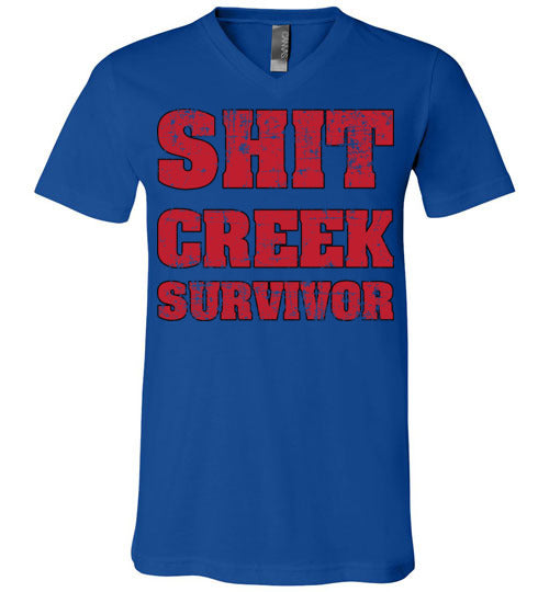 Shit Creek Red. Adult. Unisex Vneck