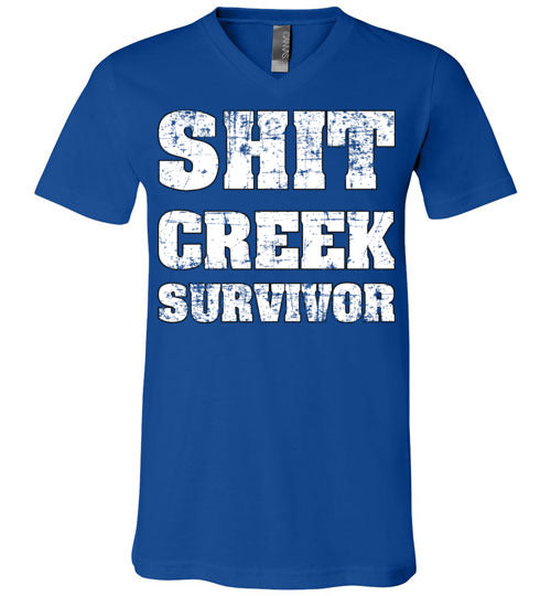 Shit Creek White. Adult. Unisex Vneck