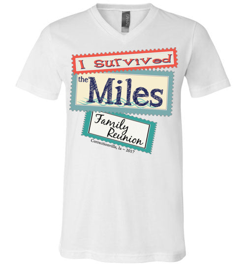 Reunion Stamps. Adult. Unisex Vneck