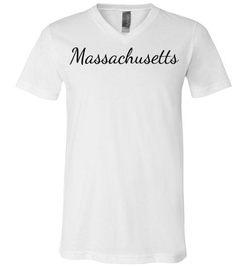 Massachusetts. Adult. Unisex Vneck