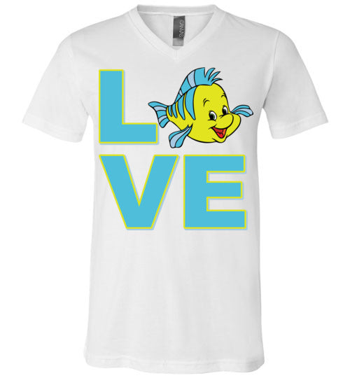Love Flounder. Adult. Unisex Vneck
