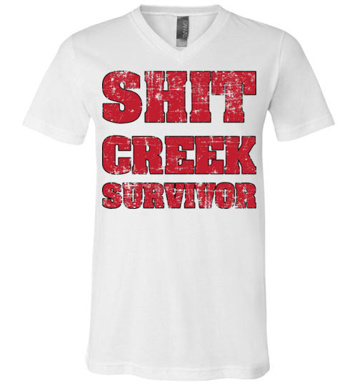 Shit Creek Red. Adult. Unisex Vneck