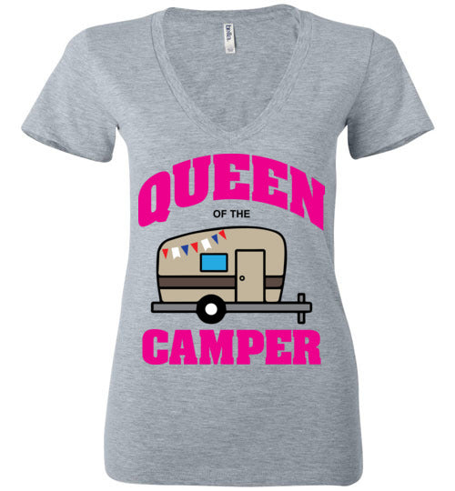 Queen of the Camper. Adult. Ladies Deep Vneck