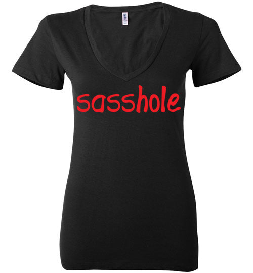 Sasshole. Adult. Ladies Deep Vneck