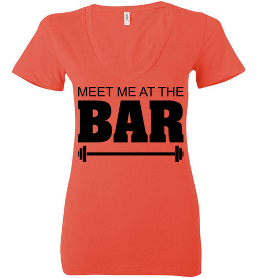 Meet me at the Bar. Adult. Ladies Deep Vneck