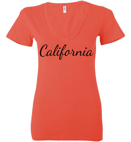 California. Adult. Ladies Deep Vneck