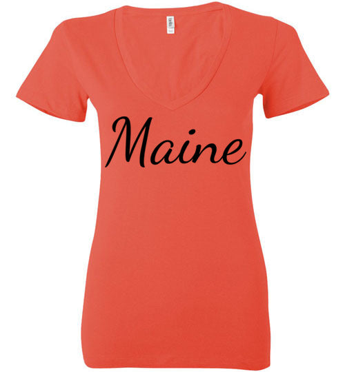 Maine. Adult. Ladies Deep Vneck