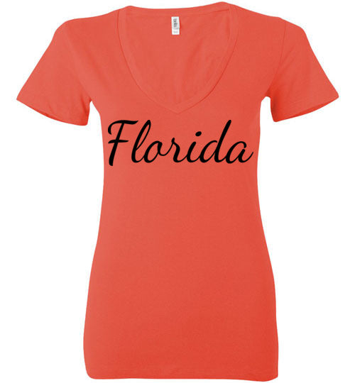 Florida. Adult. Ladies Deep Vneck