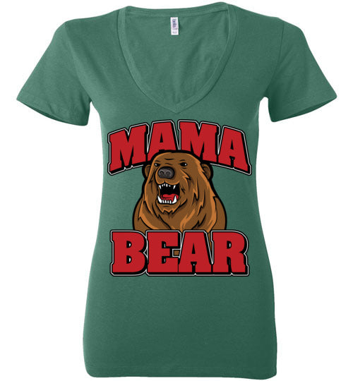 Mama Bear. Adult. Ladies Deep Vneck