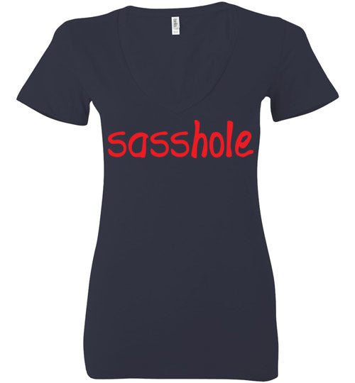 Sasshole. Adult. Ladies Deep Vneck