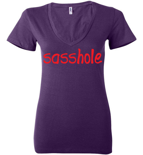 Sasshole. Adult. Ladies Deep Vneck