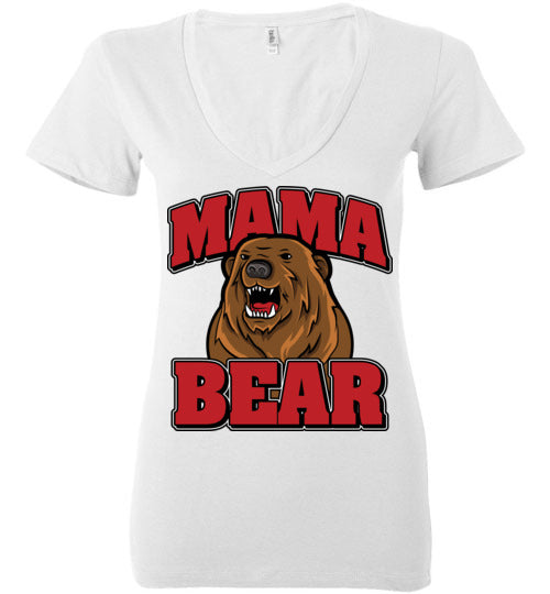 Mama Bear. Adult. Ladies Deep Vneck