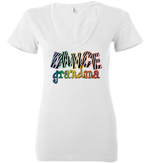 Dance Grandma. Ladies Deep Vneck