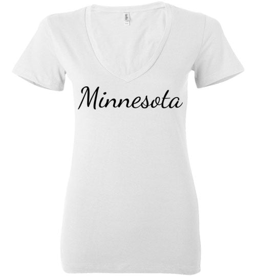 Minnesota. Adult. Ladies Deep Vneck