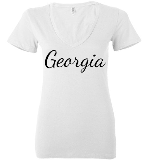 Georgia. Adult. Ladies Deep Vneck