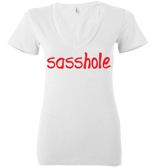 Sasshole. Adult. Ladies Deep Vneck
