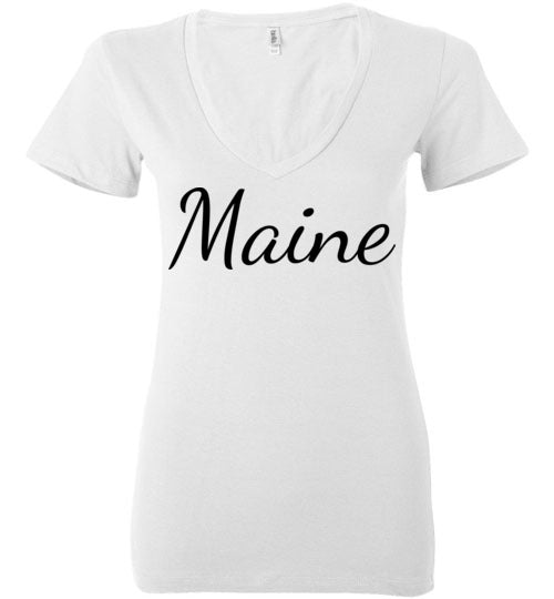 Maine. Adult. Ladies Deep Vneck