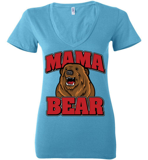 Mama Bear. Adult. Ladies Deep Vneck