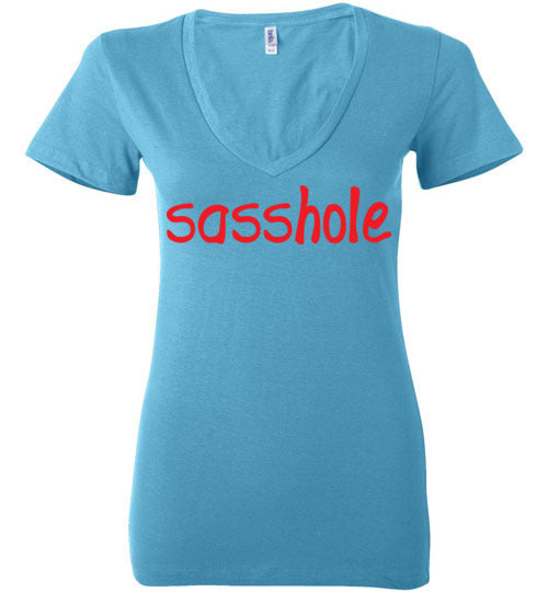 Sasshole. Adult. Ladies Deep Vneck