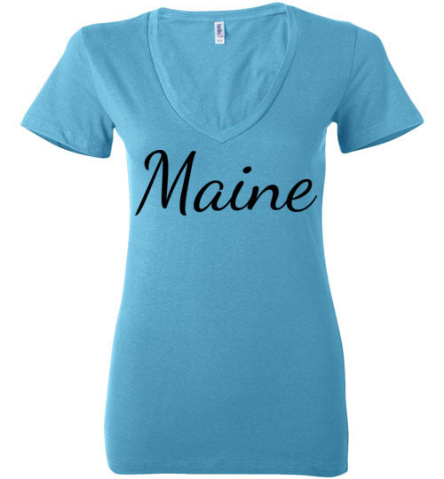 Maine. Adult. Ladies Deep Vneck