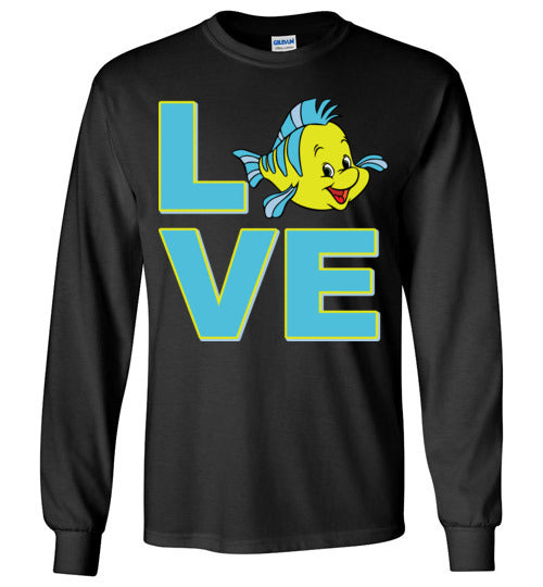 Love Flounder. Adult. LS Tshirt