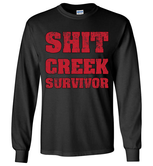 Shit Creek Red.Adult. LS Tshirts