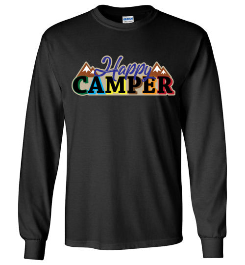 Happy Camper. Adult. LS Tshirt
